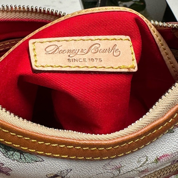 Dooney & Bourke Floral Leather Shoulder Bag + D & B Dusty - Picture 8 of 11